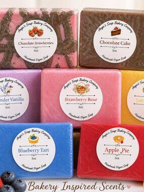 Glycerin Soap Bars | Jojoba & Shea Butter Soap| Handmade Vegan Soap | 5oz |